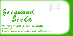 zsigmond siska business card